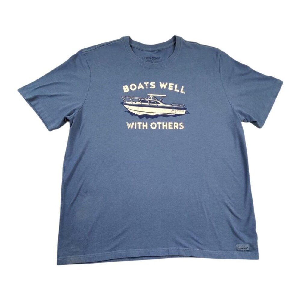 Life is Good Men's Blue T-shirt Size 2x